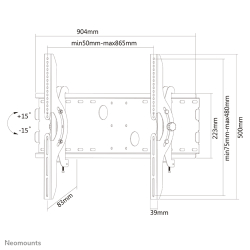 Neomounts WAH 37-85 1TFT 1Gelenk schw. Max.100