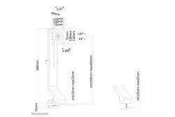 Neomounts TIS 10-32 1TFT 1Gelenk schw. Max.8KG
