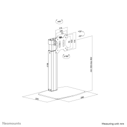Neomounts TIS 10-32 1TFT 1Gelenk schw. Max.7KG