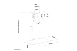 Neomounts Tischfuss 10-30 1TFT 1Gelenk schw. Max.10KG