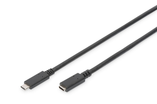 DIGITUS USB 3.2 Verlängerungskabel Typ C -C St/Bu 0.7m, sw