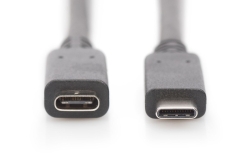 DIGITUS USB 3.2 Verlängerungskabel Typ C -C St/Bu 0.7m, sw