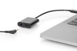 DIGITUS USB 3.1 Verteilerkabel Typ C-Klinke St/Bu/Bu 0.2m sw