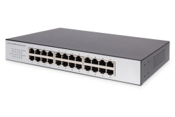 DIGITUS Switch 24-Port 10/100 Unmanaged schwarz