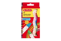 Herlitz Tafelkreiden farbig sortiert 12er Hängepack.