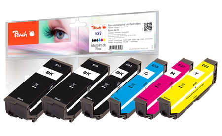 Peach Patrone Epson Nr.33 MultiPackPlus REM,KOM