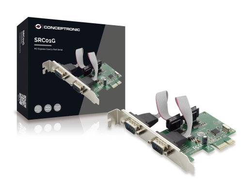 CONCEPTRONIC PCIe1x Card 2xRS232-Seriell 2.5Gbps