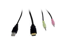 Inter-Tech KVM Switch AS-42HA HDMI, 4 Port, Metall