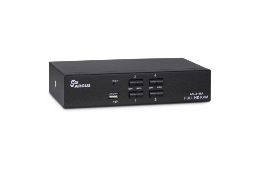 Inter-Tech KVM Switch AS-41HA HDMI, 4 Port, Metall