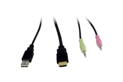 Inter-Tech KVM Switch AS-41HA HDMI, 4 Port, Metall