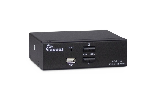 Inter-Tech KVM Switch AS-21HA HDMI, 2 Port, Metall