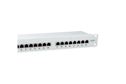 Equip 19 Patchpanel 24xRJ45 Cat6 FTP 1U 250MHz RAL7035