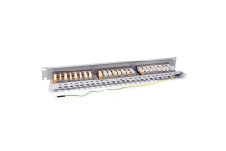 Equip 19 Patchpanel 24xRJ45 Cat6 FTP 1U 250MHz RAL7035