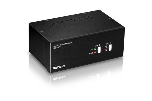 TRENDnet KVM Switch 2-Port DVI USB mit Audio USB 2.0 Hub