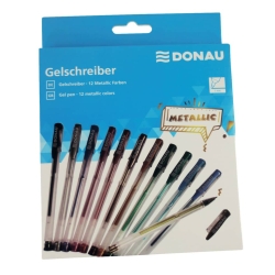 Gelschreiber - 12 Farben Metallic, Etui