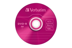 DVD-R Verbatim 4,7GB 5pcs Slim J. Colour 16x