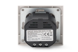 DIGITUS Unterputz Steckdose 250V + 2 x USB A, weiß