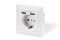 DIGITUS Unterputz Steckdose 250V + 2 x USB A, weiß
