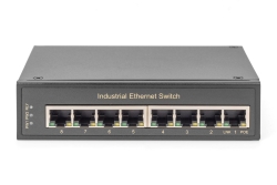 DIGITUS Switch Ind. 8-Port Gigabit Unmanaged schwar