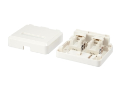 Equip Aufputzdose 2-Port Keystone ungeschirmt weiß...