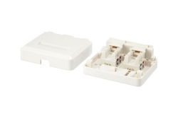 Equip Aufputzdose 2-Port Keystone ungeschirmt weiß Polybeutel