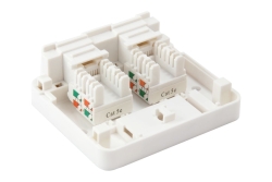 Equip Aufputzdose 2-Port Keystone ungeschirmt weiß Polybeutel