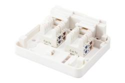 Equip Aufputzdose 2-Port Keystone ungeschirmt weiß Polybeutel
