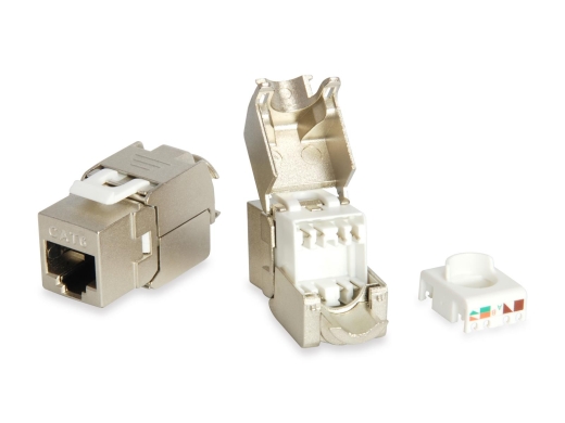 Equip Keystone Jack geschirmt Cat6 LSA wzf.8Stk sil