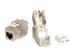 Equip Keystone Jack geschirmt Cat6 LSA wzf.8Stk sil