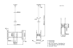 Equip Deckenhalterung 32-75/2TFT 60Kg Rücken->Rücken sw lite Retail