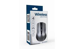 gembird Maus OPT WIRELESS 4 Tasten inkl. USB schwarz-grau
