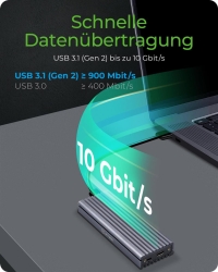 Geh. IcyBox USB 3.1 Typ-C M.2 NVMe SSD Gehäuse extern