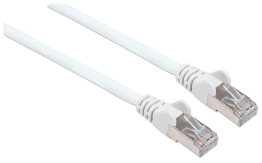 INTELLINET Patchkabel RJ45 S/FTP Cat6 10m LSZH Hebels. weiß