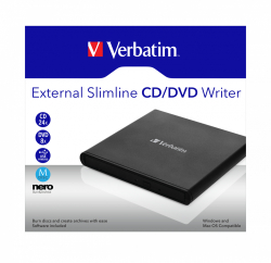 DVW Verbatim ext. Slimline USB2.0 CD/DVD Brenner o. Nero...