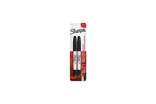Sharpie Marker Ultra Fine Extra Fein schwarz, 2er Blister