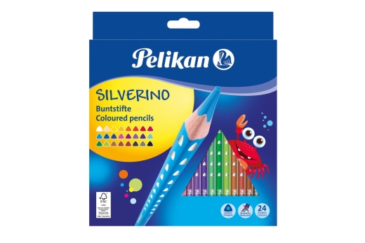 Pelikan Buntstifte SILVERINO 3-eckig dünn BD24LN 24Stk.