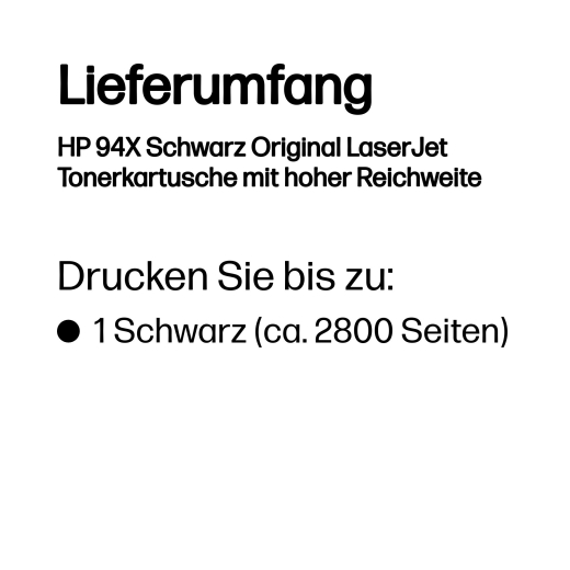 HP 94X Schwarz LaserJet Tonerpatrone