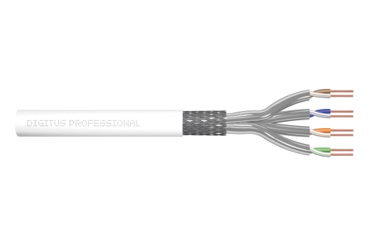DIGITUS Verlegekabel S/FTP Cat7 305m, Box, AWG 26/1, weiß