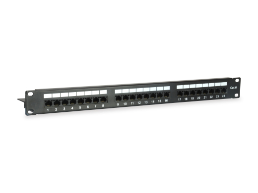 Equip 19 Patchpanel 24xRJ45 Cat6 UTP 1U 250MHz RAL9005