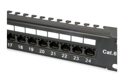 Equip 19 Patchpanel 24xRJ45 Cat6 UTP 1U 250MHz RAL9005
