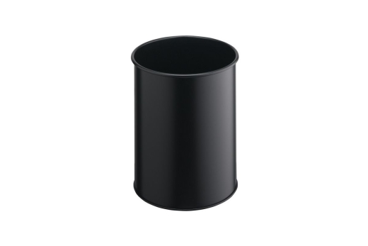 DURABLE Papierkorb Metall rund 15 Liter schwarz