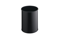 DURABLE Papierkorb Metall rund 15 Liter schwarz