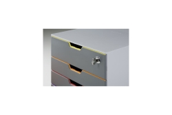 DURABLE Schubladenbox abschließbar Varicolor 4 Fäch mehrfbg