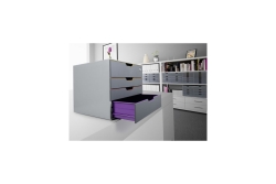 DURABLE Schubladenbox abschließbar Varicolor 4 Fäch mehrfbg