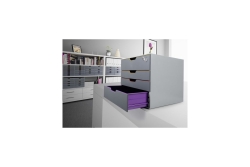 DURABLE Schubladenbox abschließbar Varicolor 4 Fäch mehrfbg
