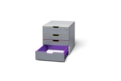 DURABLE Schubladenbox abschließbar Varicolor 4 Fäch mehrfbg