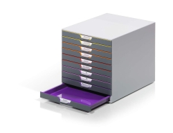 DURABLE Schubladenbox VARICOLOR 10Fächer Etiketten...
