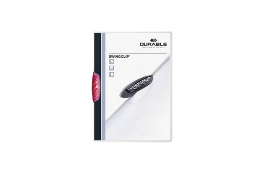 DURABLE Klemm-Mappe Swingclip PP 30Blatt A4 purpurrot
