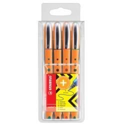 Tintenroller - worker+ - medium - 4er Pack - grün,...