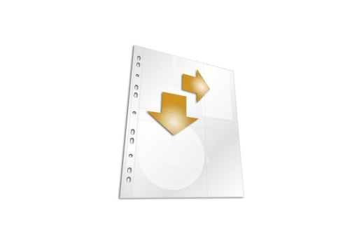 DURABLE 4erCD/DVD-Hülle A4 mit Schutzvlies 5er Btl. transp